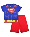 Children's Apparel Network Preschool Blue Superman T-shirt And Shorts Set In Blue