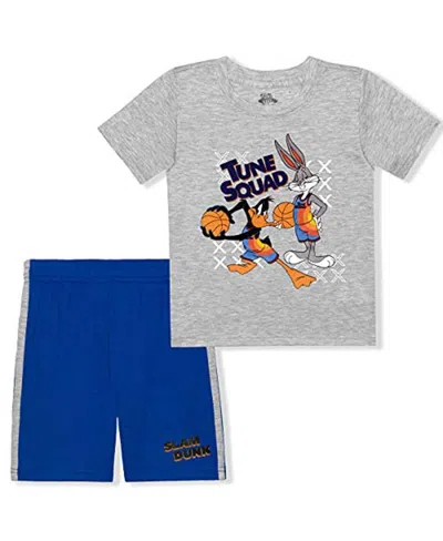 Children's Apparel Network Preschool Gray Space Jam T-shirt And Shorts Set