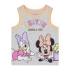 Children's Apparel Network Toddler Girls Round Neck Sleeveless Minnie Mouse Tank Top In Multi