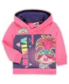 Children's Apparel Network Toddler Pink Trolls Graphic Half-zip Hoodie In Pink