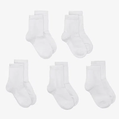 Childrensalon Essentials White Cotton Socks (5 Pack)