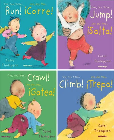 Child's Play Books Little Movers Bilingual Books, Set Of 4 In Multi