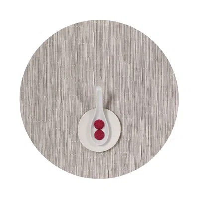 Chilewich Bamboo Round Placemat In Grey