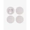 Chilewich Basketweave Mist Woven Coasters Set Of Four Blush