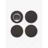 Chilewich Basketweave Mist Woven Coasters Set Of Four Espresso