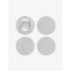 Chilewich Basketweave Mist Woven Coasters Set Of Four White