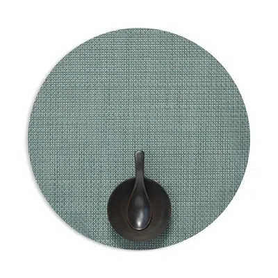 Chilewich Basketweave Round Placemat In Green