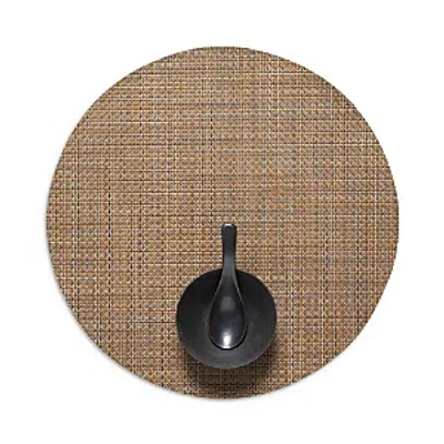 Chilewich Basketweave Round Placemat In Teak