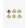 Chilewich Gilded Bloom Pressed-vinyl Coasters Set Of Six