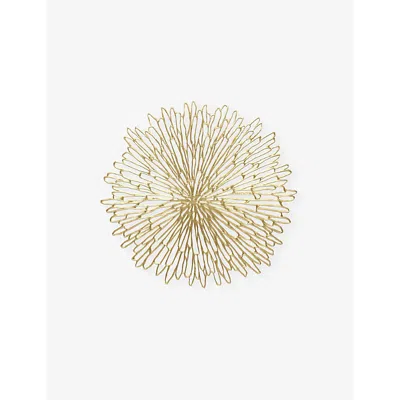 Chilewich Bloom Pressed-vinyl Coasters Set Of Six Gilded