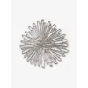 Chilewich Bloom Pressed-vinyl Coasters Set Of Six Gunmetal