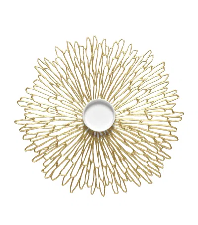 Chilewich Bloom Round Placemat In Gold