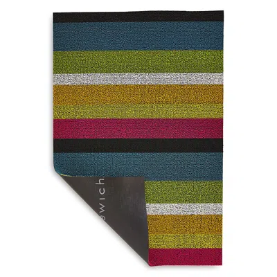 Chilewich Bold Stripe Shag Doormat, 18 X 28 In Multi