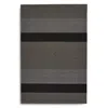 Chilewich Bold Stripe Shag Doormat, 18 X 28 In Silver/black
