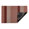 Chilewich Bold Stripe Shag Doormat, 18 X 28 In Burgundy