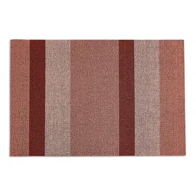 Chilewich Bold Stripe Shag Utility Mat, 24 X 36 In Peach