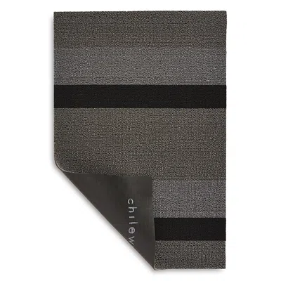 Chilewich Bold Stripe Shag Floor Mat, 36 X 60 In Black