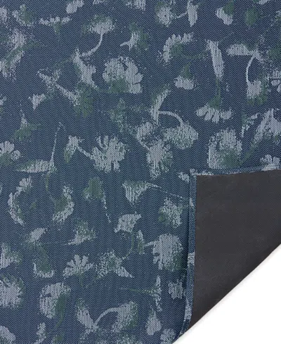 Chilewich Botanic Rug 23" X 36" In Indigo