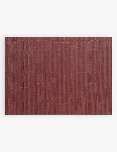 Chilewich Cranberry Rectangle-shape Woven Bamboo Placemat 36cm X 48cm -