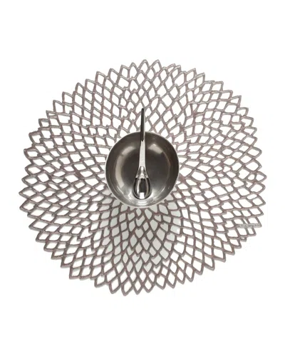 Chilewich Dahlia Placemat In Gunmetal