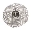 Chilewich Dahlia Pressed Vinyl Round Placemat In Metallic