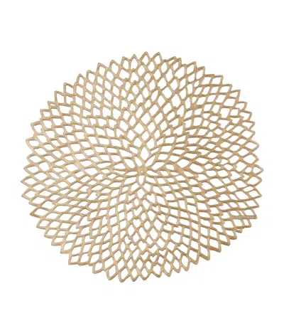 Chilewich Dahlia Round Placemat In Brown