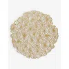 Chilewich Gilded Daisy-design Pressed-vinyl Round Placemat 39cm In Brown