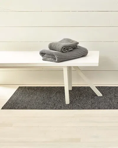 Chilewich Heathered Shag Runner, 24 X 72 In Gray