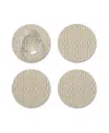 Chilewich Martha Stewart Boxwood Set Of 4 Round Coasters In Sea