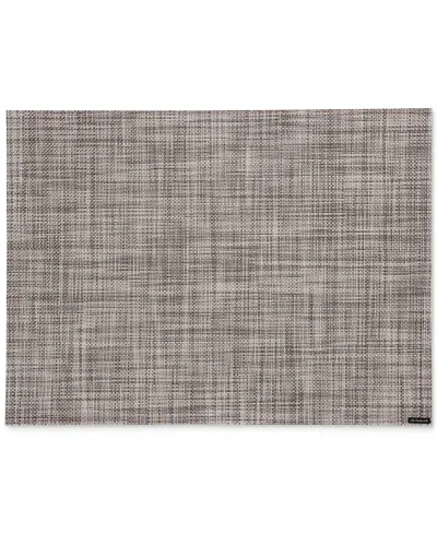 Chilewich Mini Basket Weave Placemat 14" X 19" In Gravel
