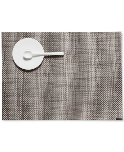 Chilewich Mini Basket Weave Placemat 14" X 19" In Oyster