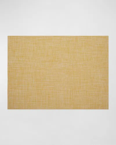 Chilewich Mini Basketweave Indoor/outdoor Rug In Gold