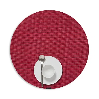 Chilewich Mini Basketweave Oval Placemat In Red