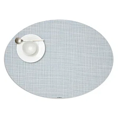 Chilewich Mini Basketweave Oval Placemat In Sky