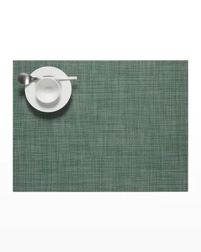 Chilewich Mini Basketweave Placemat, 14" X 19" In Green