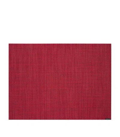 Chilewich Mini Basketweave Rectangle Placemat In Red