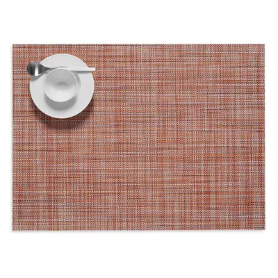 Chilewich Mini Basketweave Rectangular Placemat In Ochre