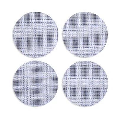 Chilewich Mini Basketweave Round Coaster, Set Of 4