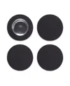 Chilewich Mini Basketweave Round Coasters, Set Of 4 In Black