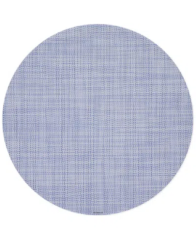 Chilewich Mini Basketweave Round Placemat In Periwinkle