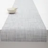 Chilewich Mini Basketweave Runner In Gray