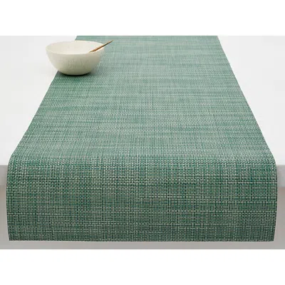 Chilewich Mini Basketweave Runner In Ivy