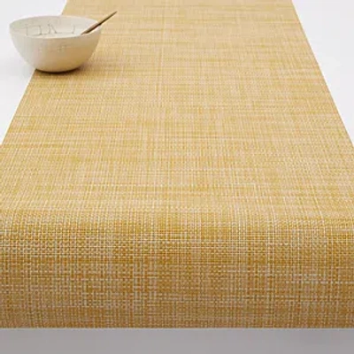 Chilewich Mini Basketweave Runner In Ochre