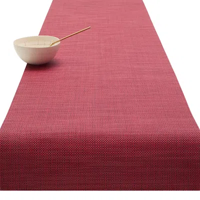 Chilewich Mini Basketweave Runner In Red