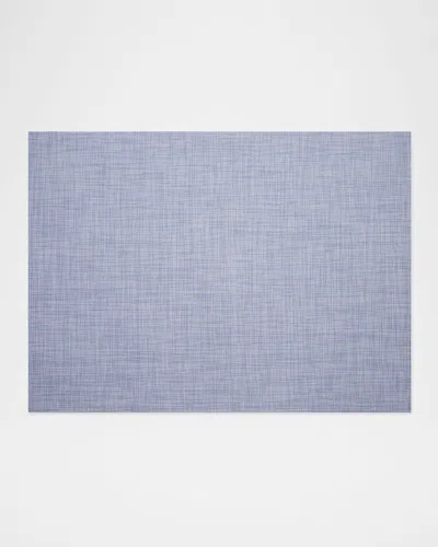 Chilewich Mini Basketweave Woven Floor Mat In Blue