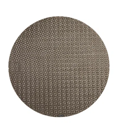 Chilewich Origami Round Placemat In Brown