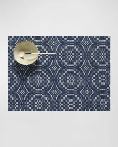 Chilewich Overshot Placemat In Blue