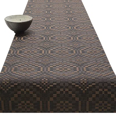 Chilewich Overshot Table Runner, 72 X 16 In Brown