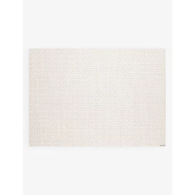 Chilewich Origami Shimmered Vinyl Placemat 36cm X 48cm In Pearl