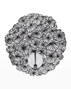 Chilewich Pressed Daisy 14" Placemat In Black